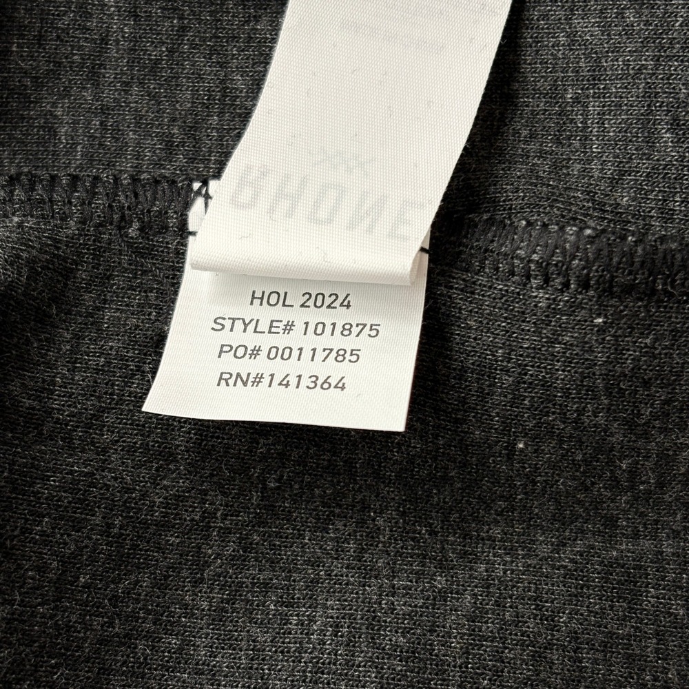 Rhone Men's Black Heather Cotton Blend Heritage Midweight Hooded Robe S/M NWT - Picture 10 of 12